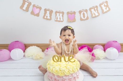 Manoela 11 meses, smash the cake